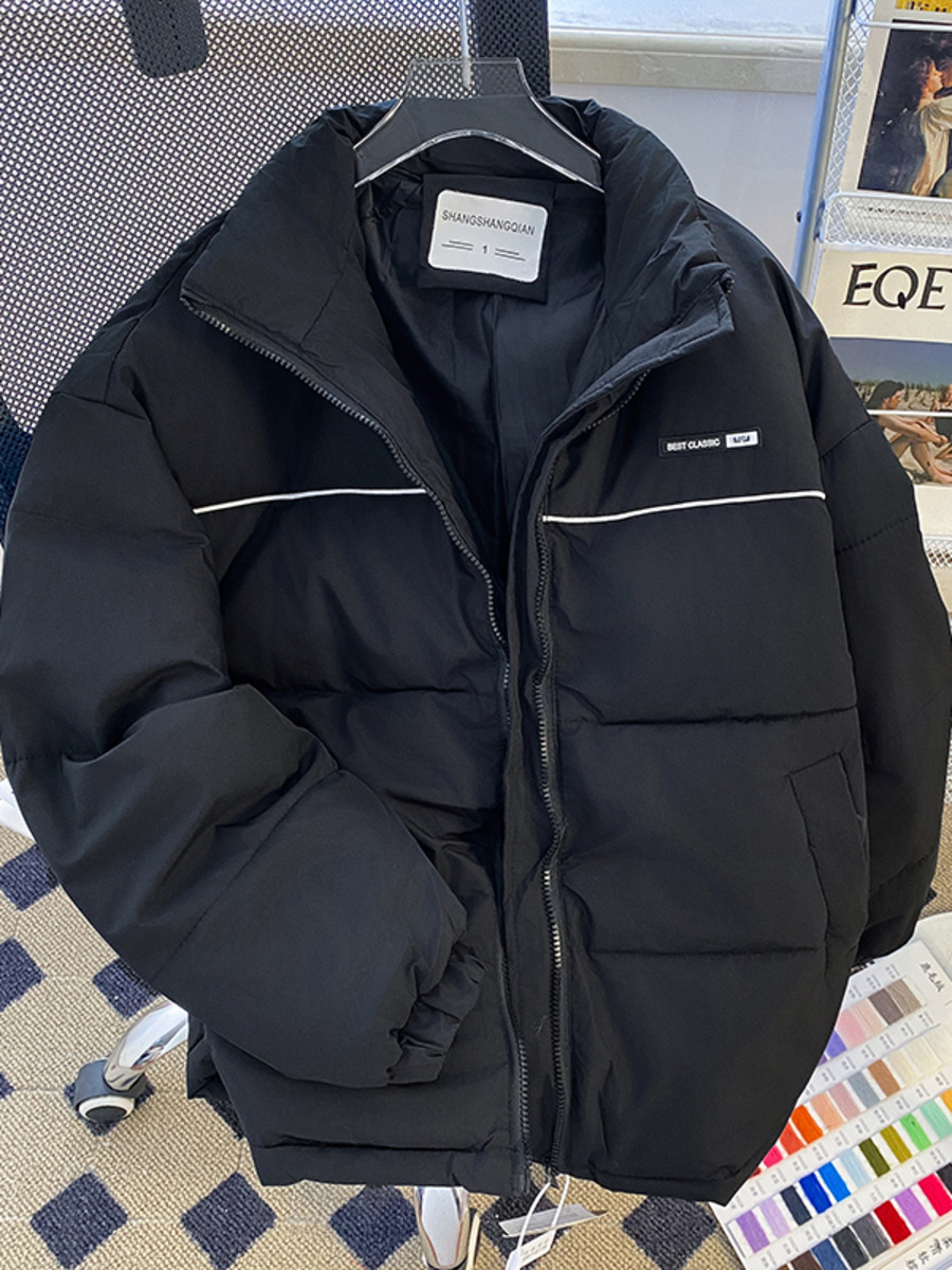 Winter Clothing Hong Kong - 남성용 레트로 스탠드업 칼라 코튼 패딩