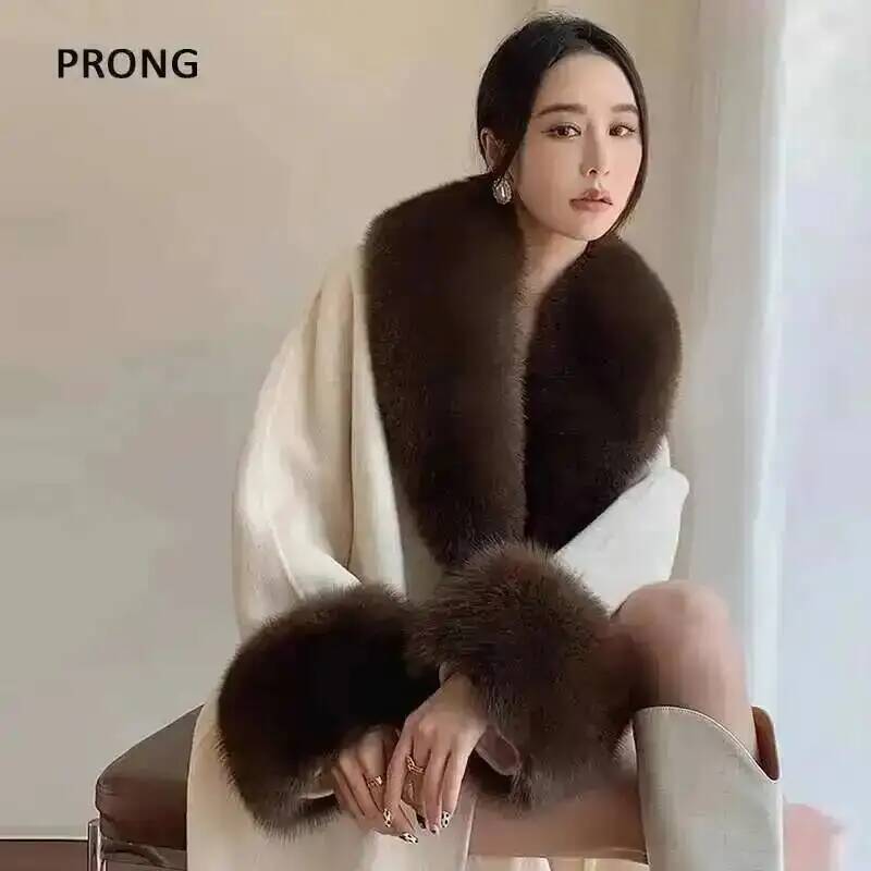 100% 진짜 여우 모피 칼라 겨울 코트 재킷, 모피  - Winter Clothing Pk 리뷰 및 가격